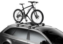 thule proride black bike carrier frame mounted roof racks galore roof mounted bike carrier
