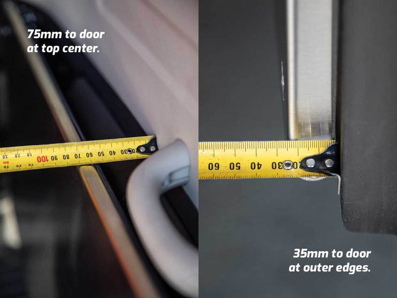 Kaon Rear Door Drop Down Table to suit Mitsubishi Pajero Gen 4 NS-NX [Colour: Natural Stainless] - KS0360