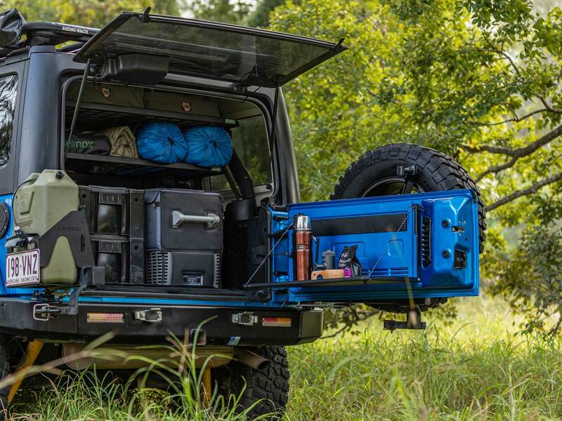 Kaon Rear Door Drop Down Table to suit Jeep Wrangler JK - KS0554