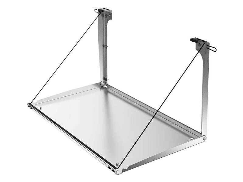 Kaon Compact Rear Door Drop Down Table to suit Toyota Prado 150 / Lexus GX 460 [Colour: Natural Stainless] - KS0566