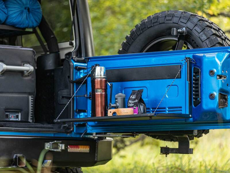 Kaon Rear Door Drop Down Table to suit Jeep Wrangler JK - KS0554