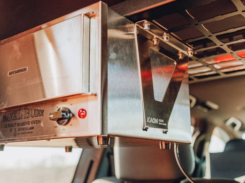 Kaon Travel Oven Mounting Brackets to suit Travel Buddy, Road Chef, KickAss & Tentworld Outback Ovens - KS0155