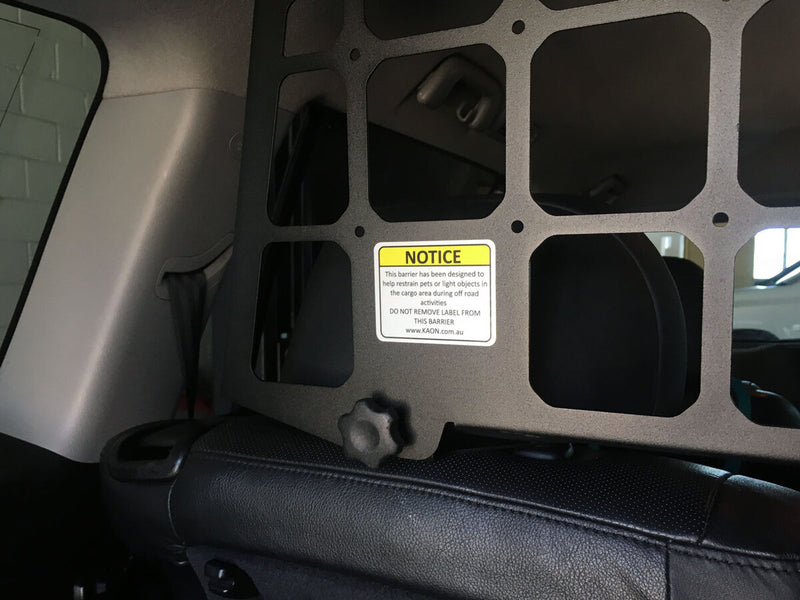 Kaon Light Cargo & Pet Barrier to suit Toyota Kluger Gen 2 - KS0381