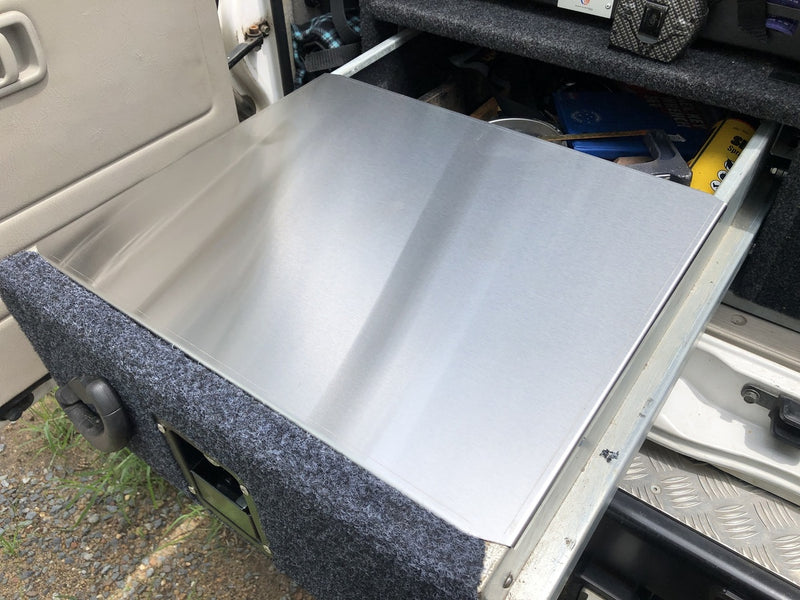 Kaon Stainless Steel Drawer Table Top to suit Titan, ARB & MSA [Drawer Size: 475mm Wide] [Option: 1 Table] - KS0220