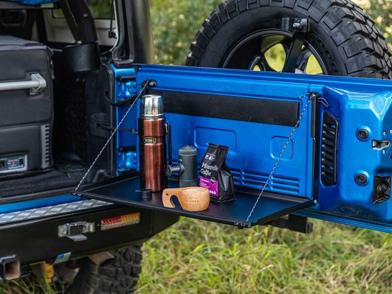 Kaon Rear Door Drop Down Table to suit Jeep Wrangler JK - KS0554