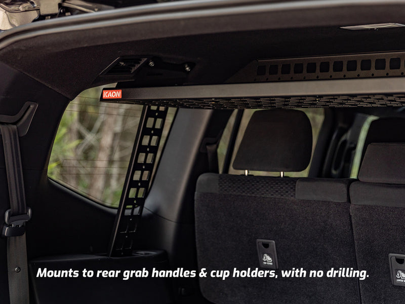 Kaon Standalone Rear Roof Shelf to suit Toyota LandCruiser LC300 (Type - Small Side Molle Panels) - KS0612