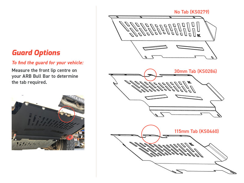Kaon Vented Splash Guard to suit Toyota Prado 150 with ARB Bull Bar [Tab Size: No Tab] - KS0279
