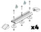 Yakima LNL Permanent Mount Kit Pack of 4 - 9831034