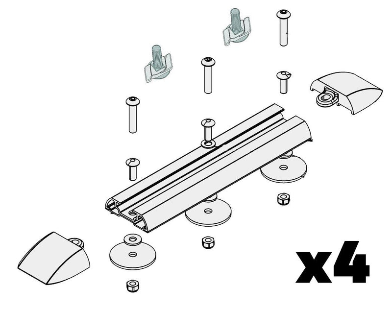 Yakima LNL Permanent Mount Kit Pack of 4 - 9831034