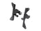 Kaon Side Angled Fixed Maxtrax Mount to suit ARB BASE Rack [Option: No Pins] - KS0419