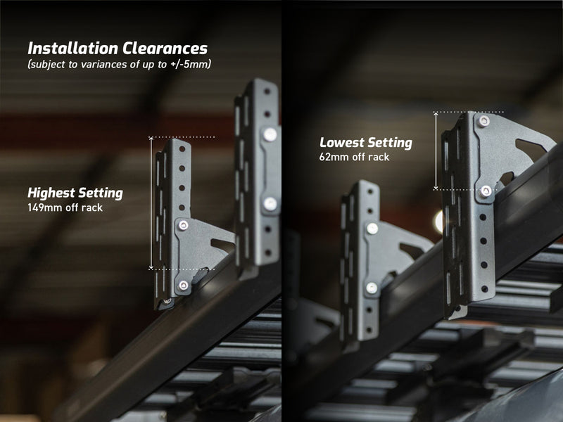 Kaon Universal 270 Degree Awning Bracket Set to suit Cross Bars & Platform Racks (KS0465)