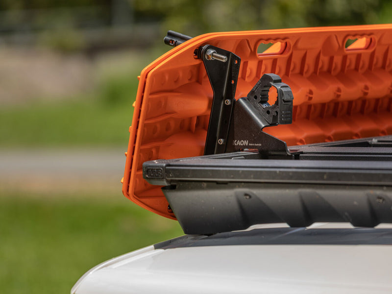 Kaon Side Angled Fixed Maxtrax Mount to suit ARB BASE Rack [Option: No Pins] - KS0419