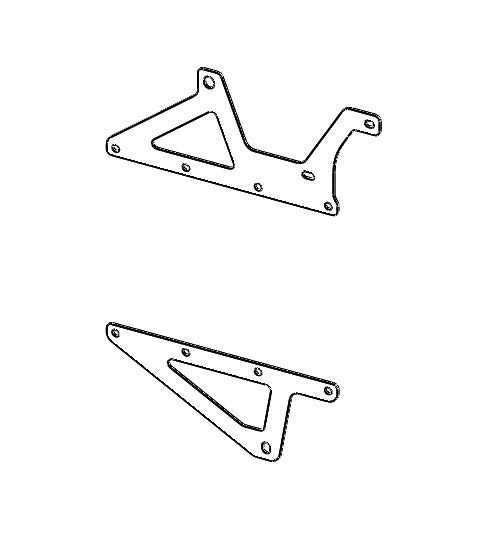 Kaon Transmission Oil Cooler Brackets to suit Toyota FJ Cruiser 2010-2016 - KS0074
