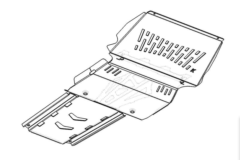Kaon Front, Sump & Transmission Underbody Guards to suit Mitsubishi Pajero Sport QE/QF & Triton MQ/MR - KS0165