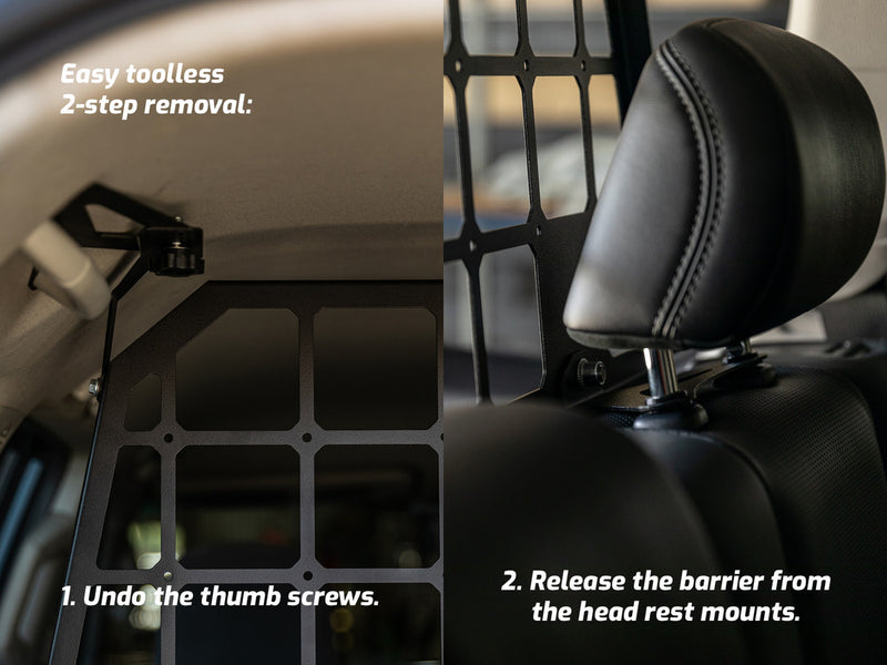 Kaon Light Cargo & Pet Barrier to suit Toyota Prado 150 / Lexus GX 460 [Seats: 5-Seater] - KS0605