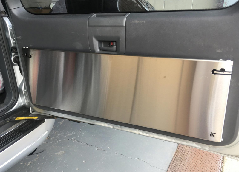 Kaon Rear Door Drop Down Table to suit Toyota Prado 120 / Lexus GX 470 [Colour: Natural Stainless] - KS0052