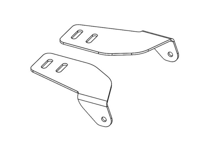 Kaon 30 Inch LED Slimline Light Bar Brackets to suit Rhino Platform Rack 1236 wide - KS0202