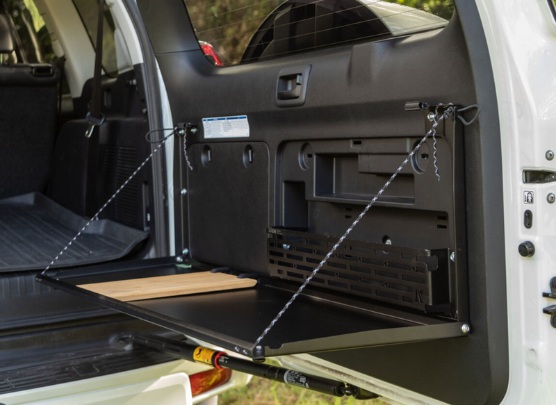 Kaon Rear Door Drop Down Table to suit Toyota Prado 150 / Lexus GX 460 [Colour: Undara Black] - KS0507