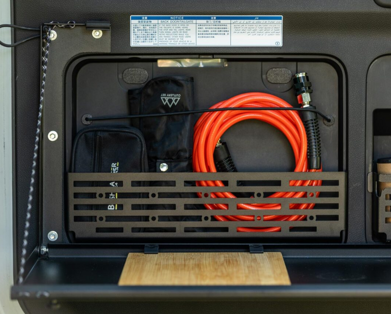 Kaon Rear Door Utensil Cage to suit Toyota Prado 150 / Lexus GX460 [Colour: Undara Black] - KS0661