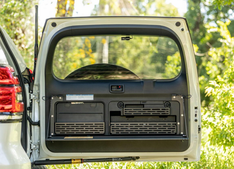 Kaon Rear Door Utensil Cage to suit Toyota Prado 150 / Lexus GX460 [Colour: Undara Black] - KS0661
