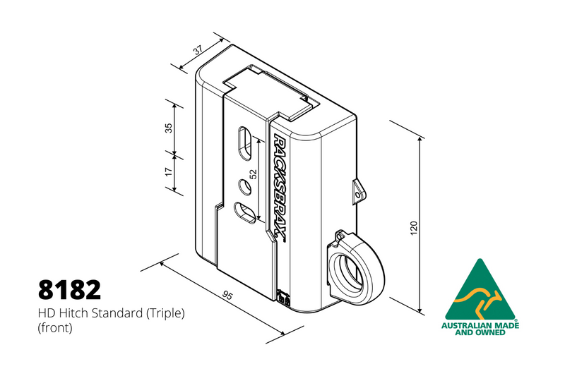 RacksBrax HD Hitch (Triple) (Supa Peg Model) (8183)