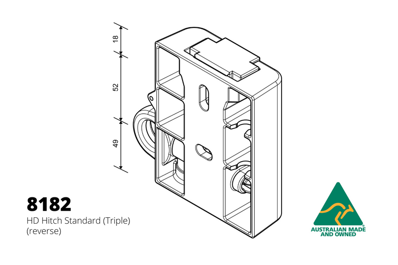 RacksBrax HD Hitch (Triple) (Supa Peg Model) (8183)