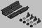Yakima Rpl Platform Wide Slat Clamp w/T Bolt x4 - 9891003