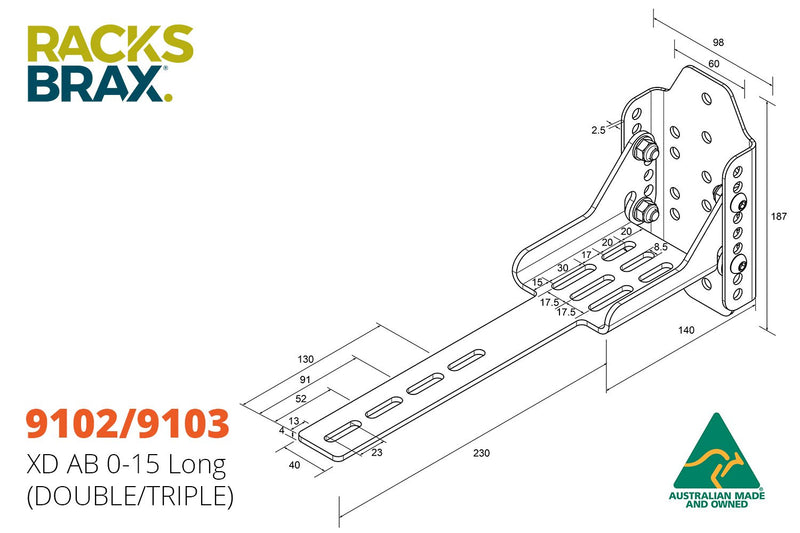 RacksBrax XD AB 0-15 Long (Triple) 9103