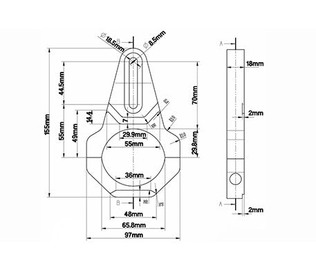 Stedi 60mm - 63.5mm Vice Bull Bar Tube Clamps BRKUNIV-60-63.5MM