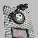 Stedi Carbon Switch Panel With USB And Digital Volt Meter CARBON-PANEL