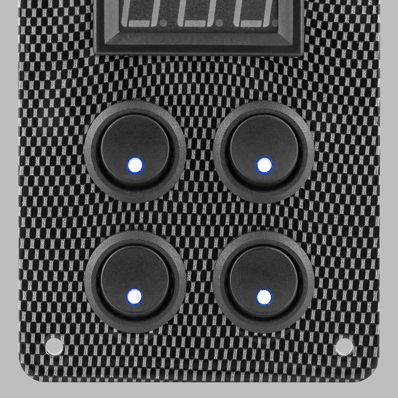 Stedi Carbon Switch Panel With USB And Digital Volt Meter CARBON-PANEL