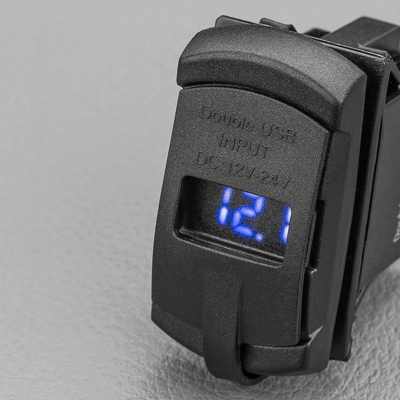 Stedi Dual USB 4x4 Volt Meter Gauge Monitor - DUALUSB-VLT-ROCKER