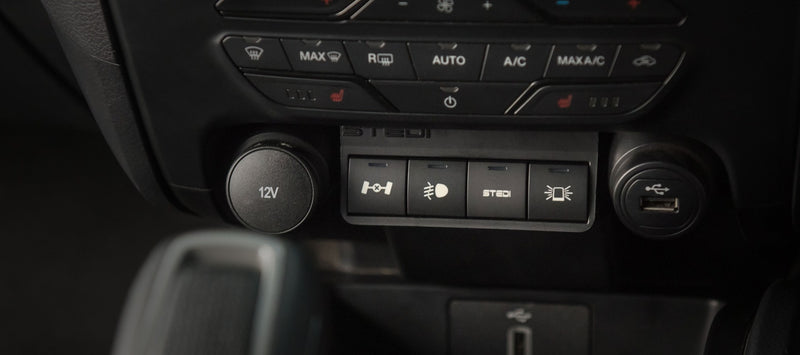 Stedi Switch Panel To Suit Ford Ranger MK2 MK3 Raptor and Everest FORD-PANEL-RHD-CTR