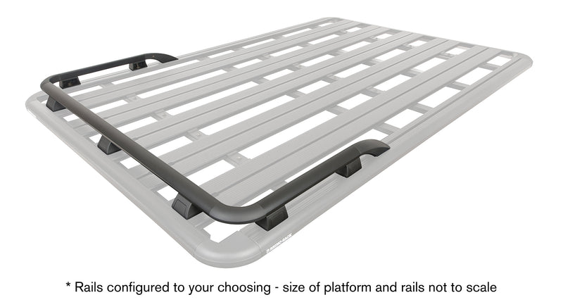 Rhino Rack Pioneer Platform Front & Side Rails (Suits 42100B/2B/7B) 43163B