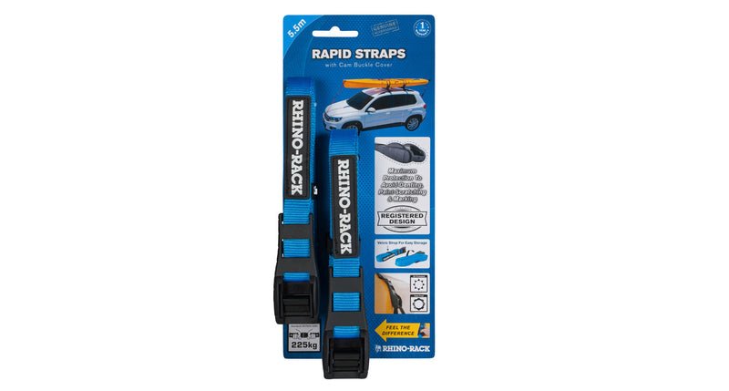 Rhino Rack5.5m Rapid Straps w/ Buckle Protector RTD55P