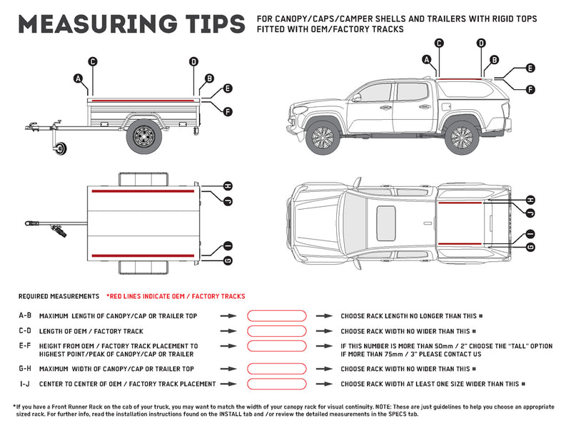 Ute Canopy or Trailer with OEM Track Slimline II Rack Kit / 1425mm(W) X 2166mm(L) - KRCA059TN