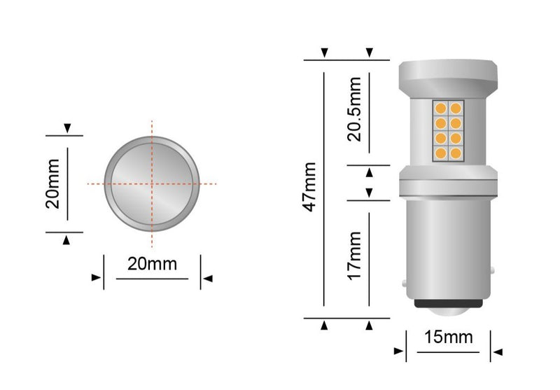 Stedi BAY15D (1157) Led Bulbs (Pair) LEDCONV-BAY15D