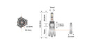 Stedi H4 Copper Head LED Bulbs (Pair) LEDCONV-H4-CH