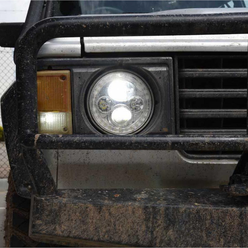 Stedi 7inch Iris Chrome LED Headlight - LEDMOTO-IRIS-7