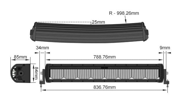 Stedi Curved 31 Inch ST2K Super Drive 12 LED Light Bar - LEDST2K-31-12L