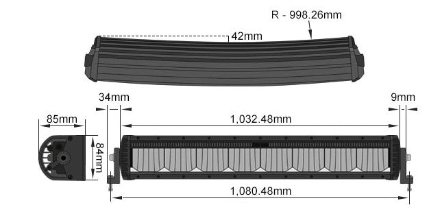 Stedi Curved 40.5 Inch ST2K Super Drive 16 LED Light Bar - LEDST2K-40-16L