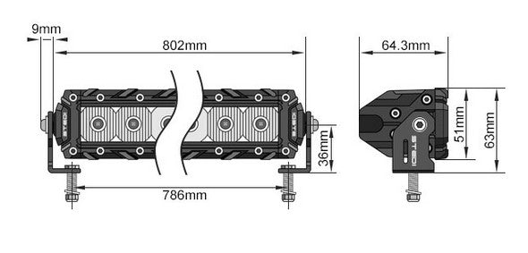 Stedi ST3K 31.5 Inch 30 LED Slim Light Bar - LEDST3K-30L