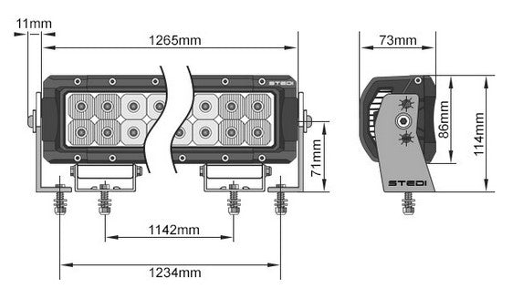 Stedi 50 Inch ST4K 96 LED Double Row Light Bar - LEDST4K-50-96L