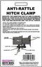 Mister Hitches Anti-rattle Hitch Clamp MHARHC