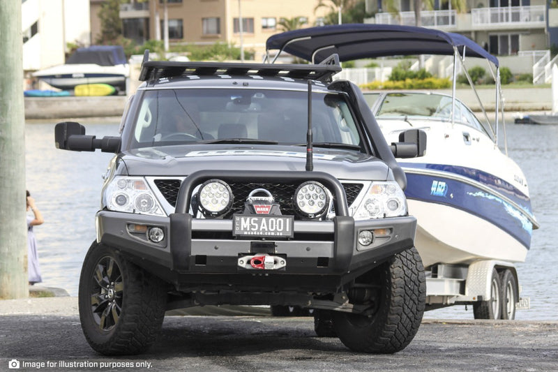 MSA Towing Mirrors LC70-79 Landcruiser-black. 1984-current. Black, Manual, Big Base (no Indicators) TM400