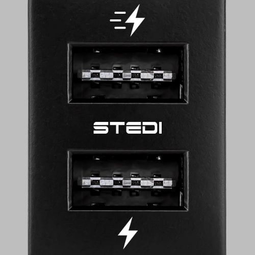 Stedi Push Switch To Suit D-Max/BT-50 (2020 - On) & MU-X (2021 - On) - Dual USB PSHSWCH-MUXDMAXBT50-DUALUSB