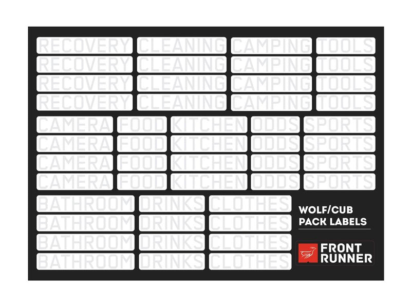 Front Runner Wolf/Cub Pack Campsite Organizing Labels - by Front Runner - SBOX026