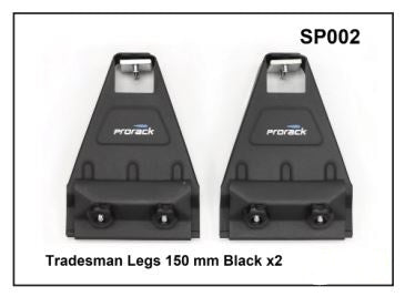 Whispbar Tradesman Legs 15cm Black x 2 YSP002