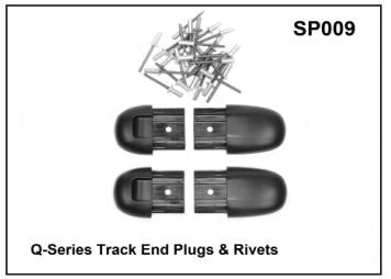 Whispbar Q-Series Track End Plugs & Rivets YSP009