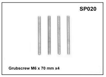 Whispbar Grubscrew M6 x 70mm x 4 YSP020